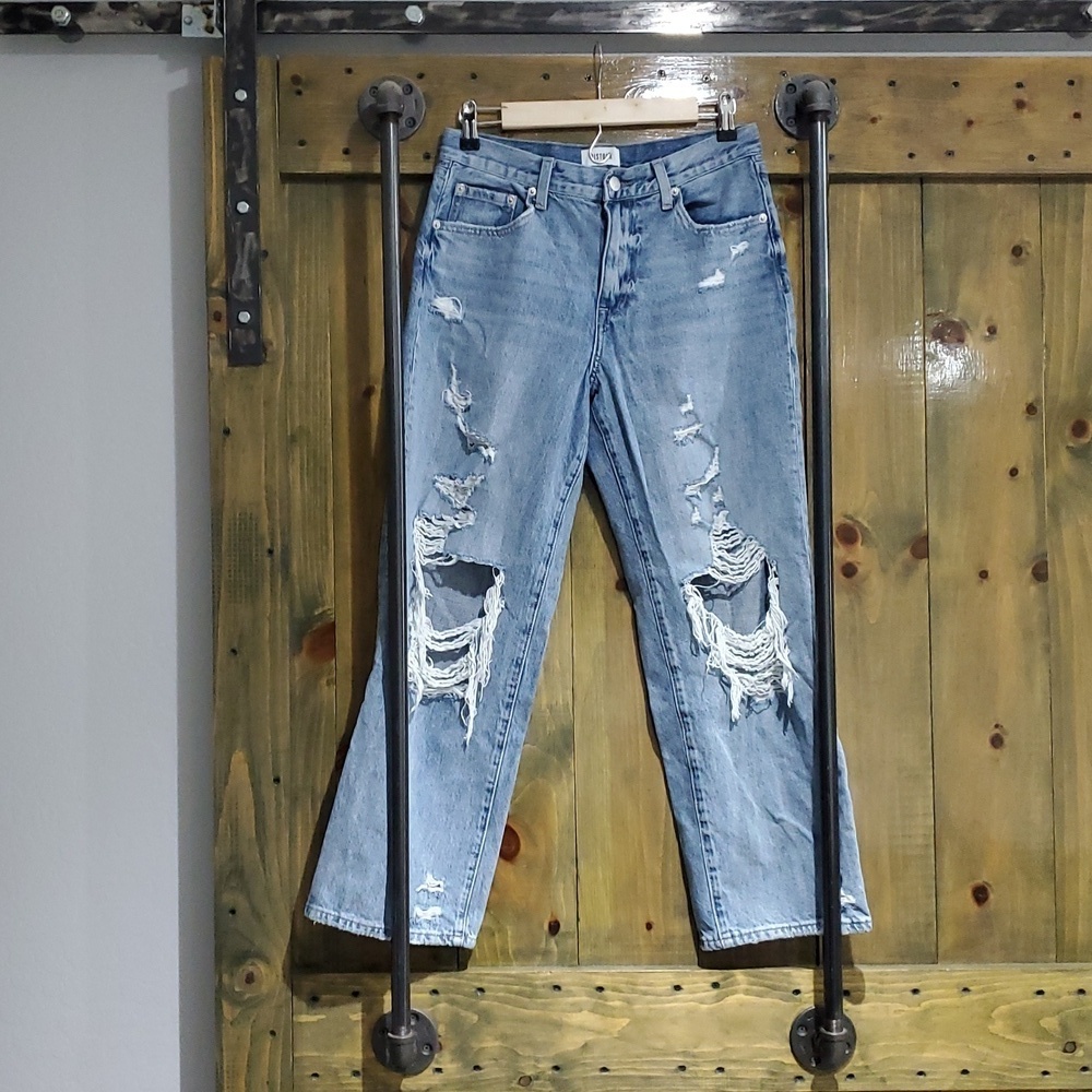 PISTOLA RUGGED DISTRESSED RIPPED DENIM JEANS SIZE 27